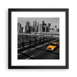 Pôster com moldura preta - A cor da cidade grande - 30x30 cm