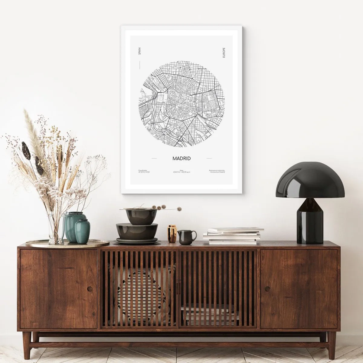 Pôster em moldura branca - Anatomia de Madri - 70x100 cm