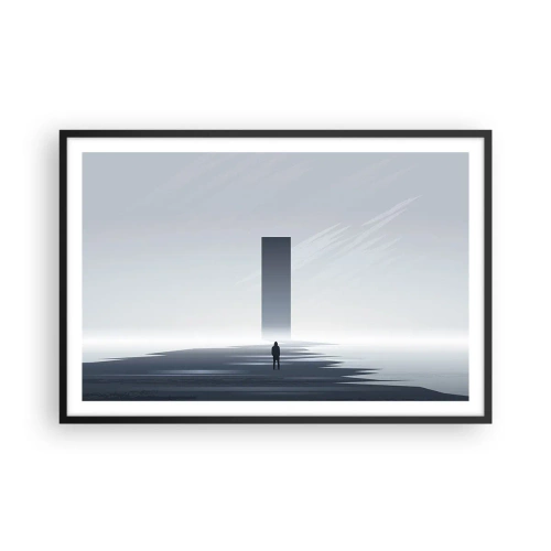 Pôster com moldura preta - Oportunidade ou ameaça? - 91x61 cm