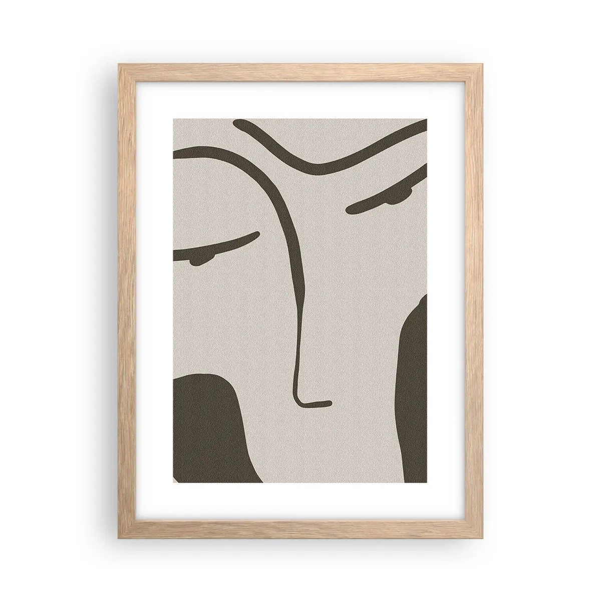Pôster com moldura de carvalho claro - Como uma pintura de Modigliani - 30x40 cm
