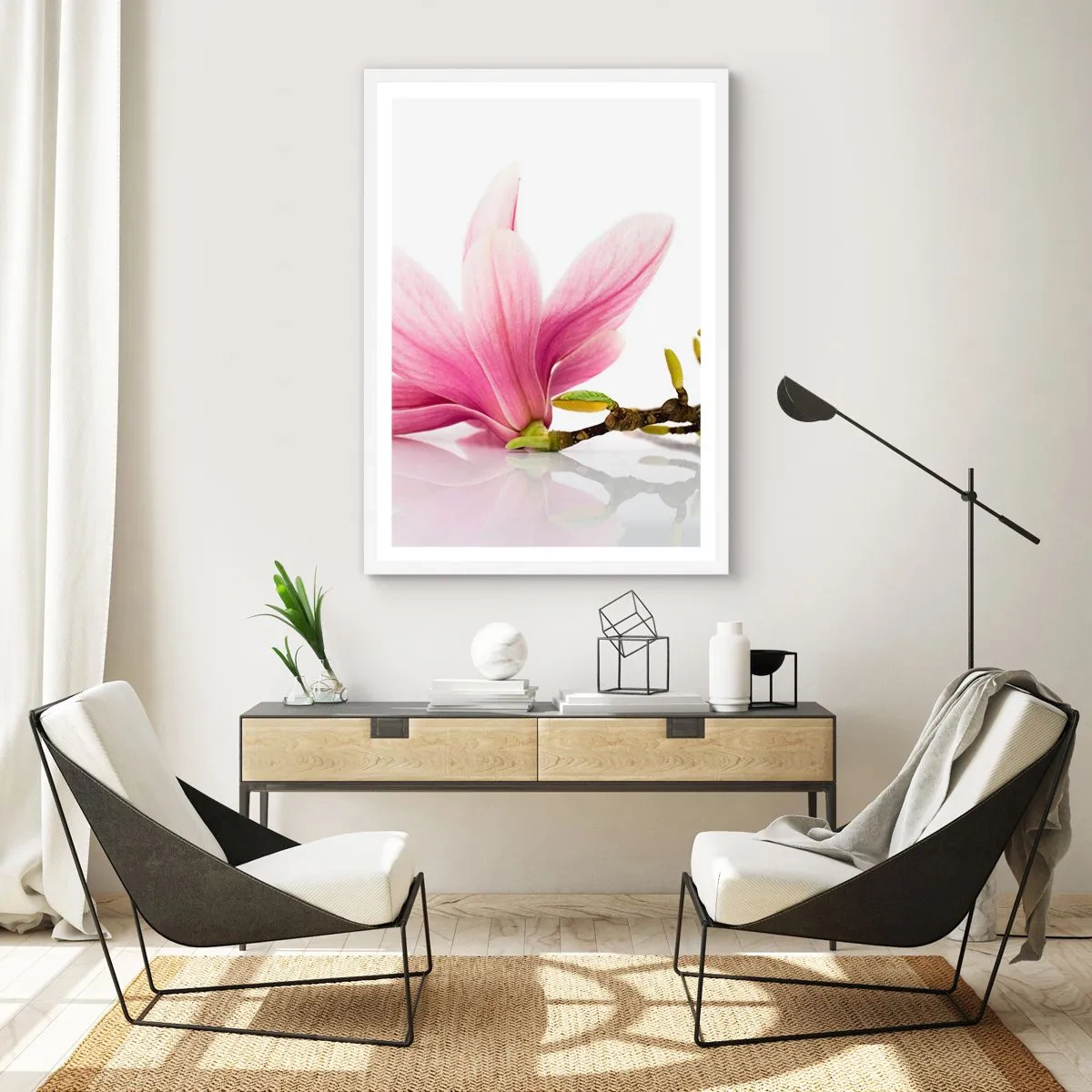 Pôster em moldura branca - Suave como um sopro de primavera - 30x40 cm