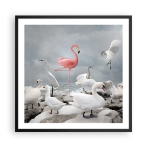 Pôster com moldura preta - Como vim parar aqui? - 60x60 cm