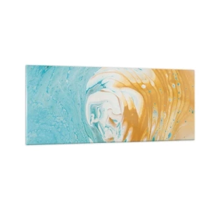 Quadro em vidro - Vórtice em pastel - 100x40 cm