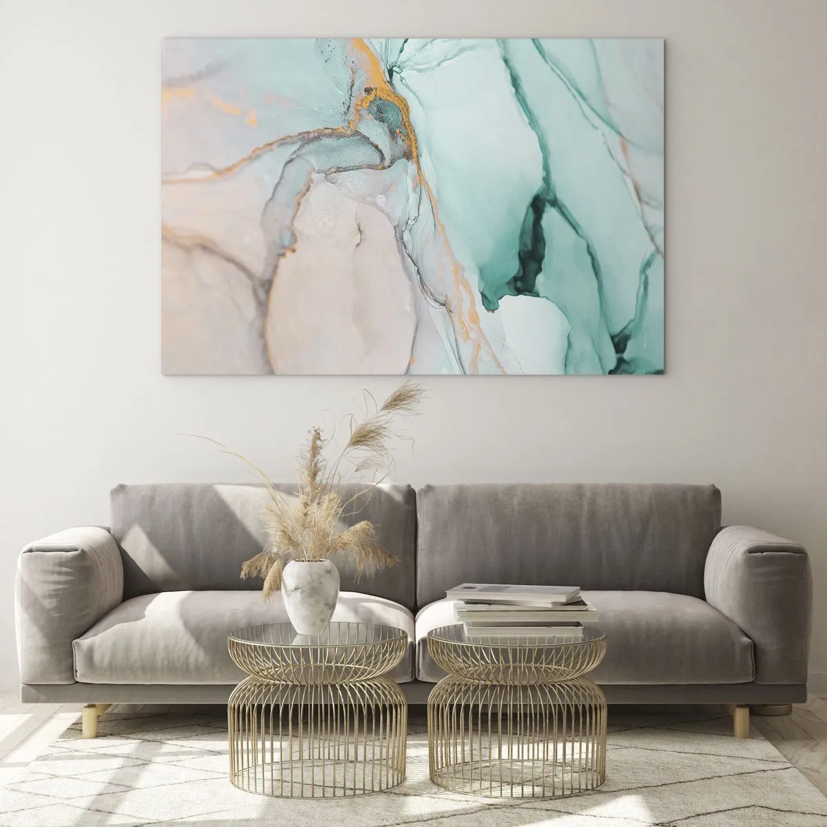 Quadro em vidro - Dança das formas e cores - 100x70 cm