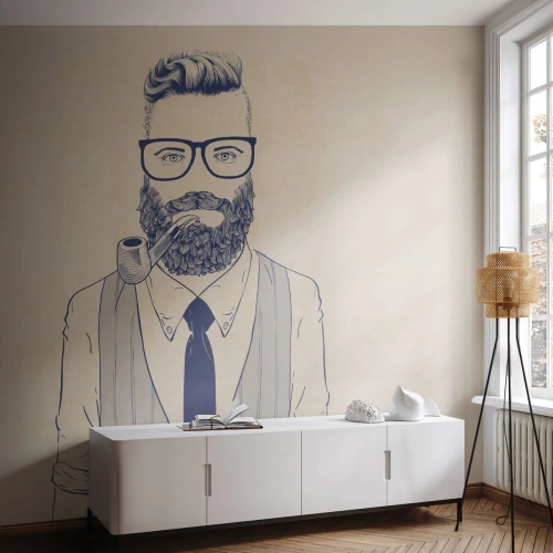 Papel de Parede Premium Canvas - Alegre, masculino e elegante - Homem, Abstração, Cano - 350x256 cm