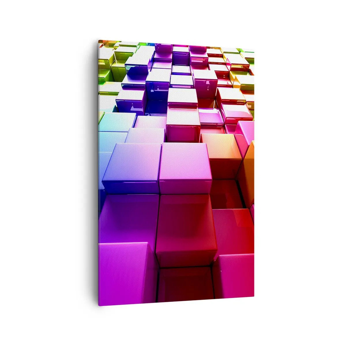 Quadro em tela - Op-art juntos como uma equipa - 80x120 cm