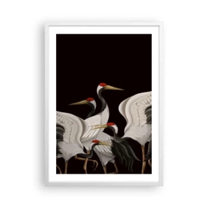Pôster em moldura branca - Assuntos de aves - 50x70 cm
