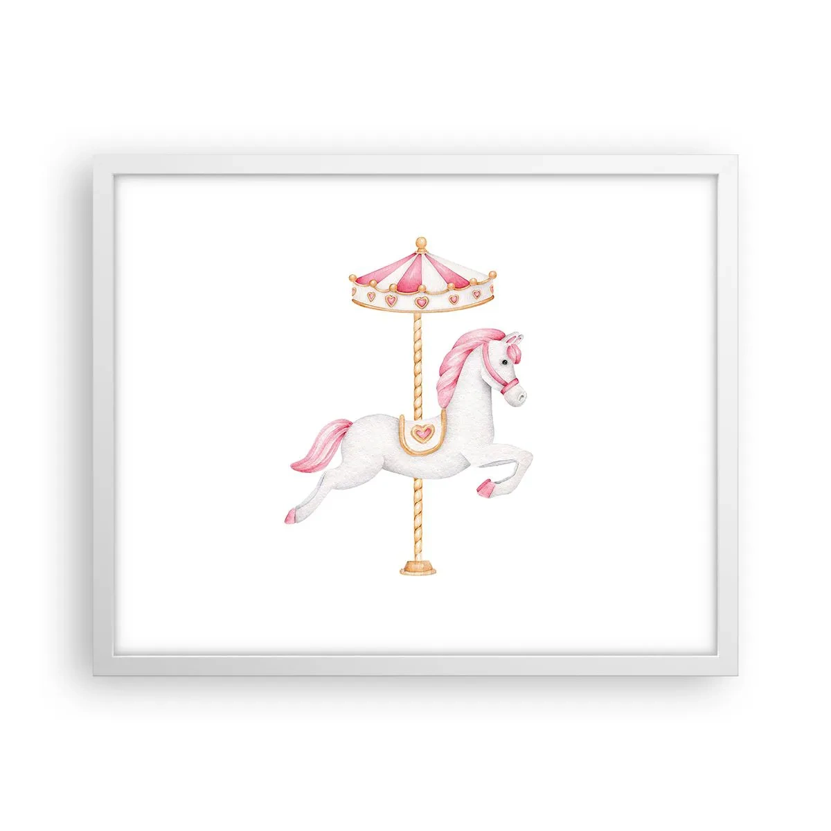 Pôster em moldura branca - Caiu no chão - 50x40 cm