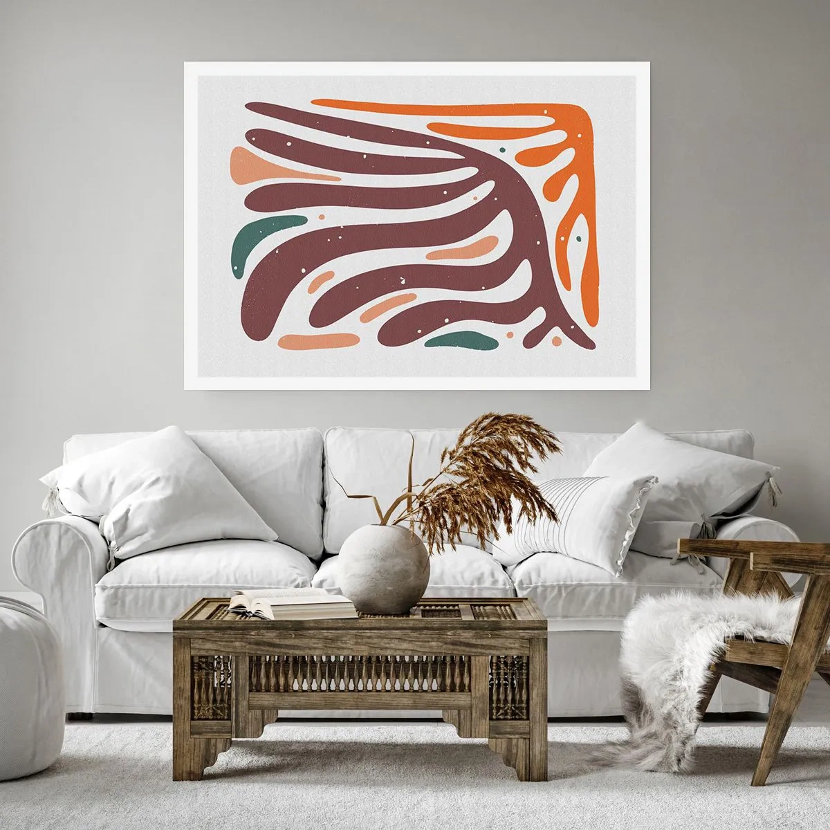 Pôster - Composição orgánica radiante - 100x70 cm