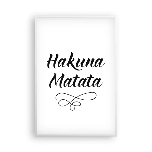 Pôster em moldura branca - O melhor conselho - 61x91 cm