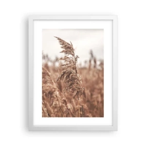 Pôster em moldura branca - O outono já chegou ao campo - 30x40 cm