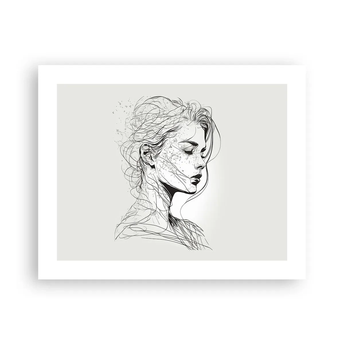 Pôster - Retrato em pensamento - 50x40 cm