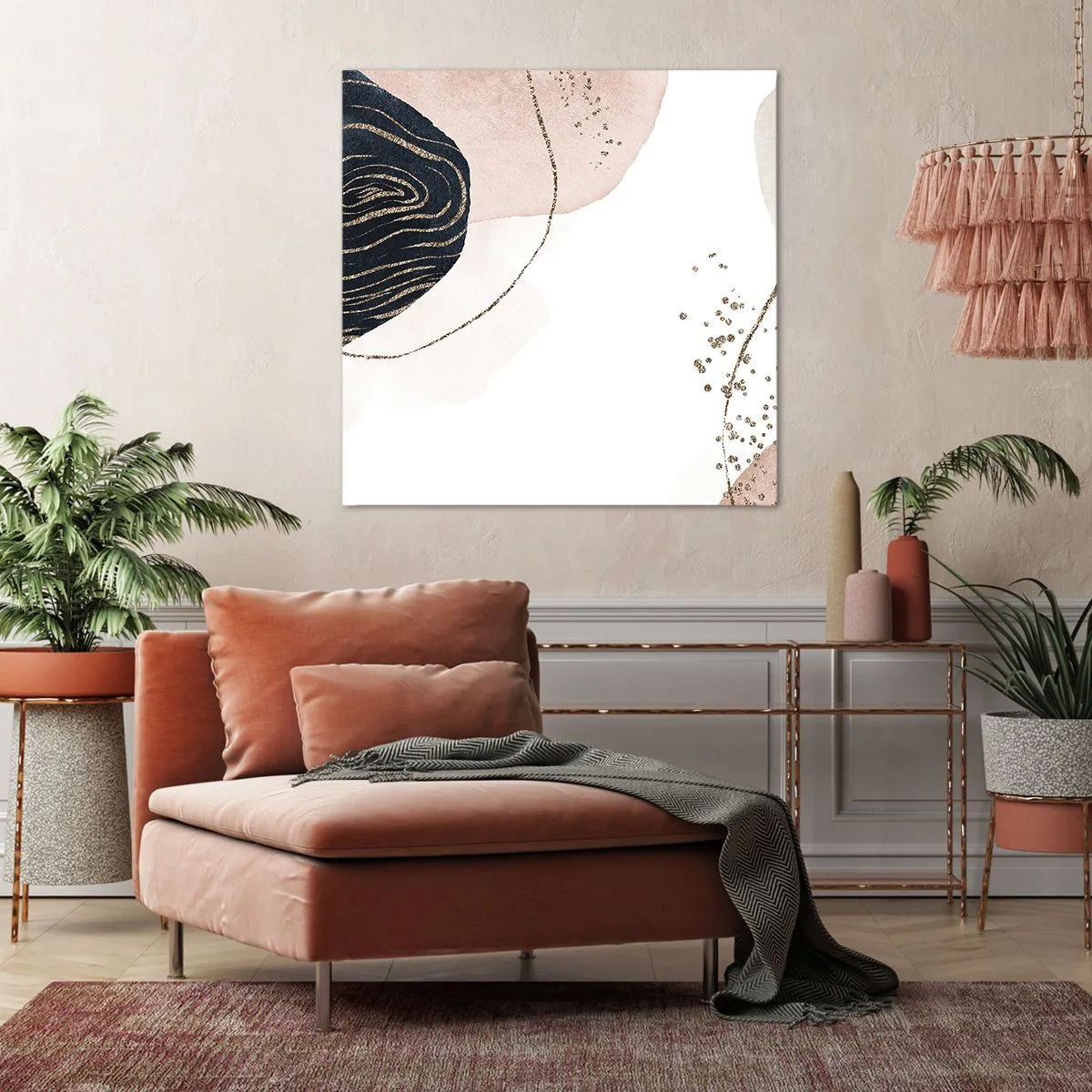 Quadro em tela - Tudo flui - 70x70 cm