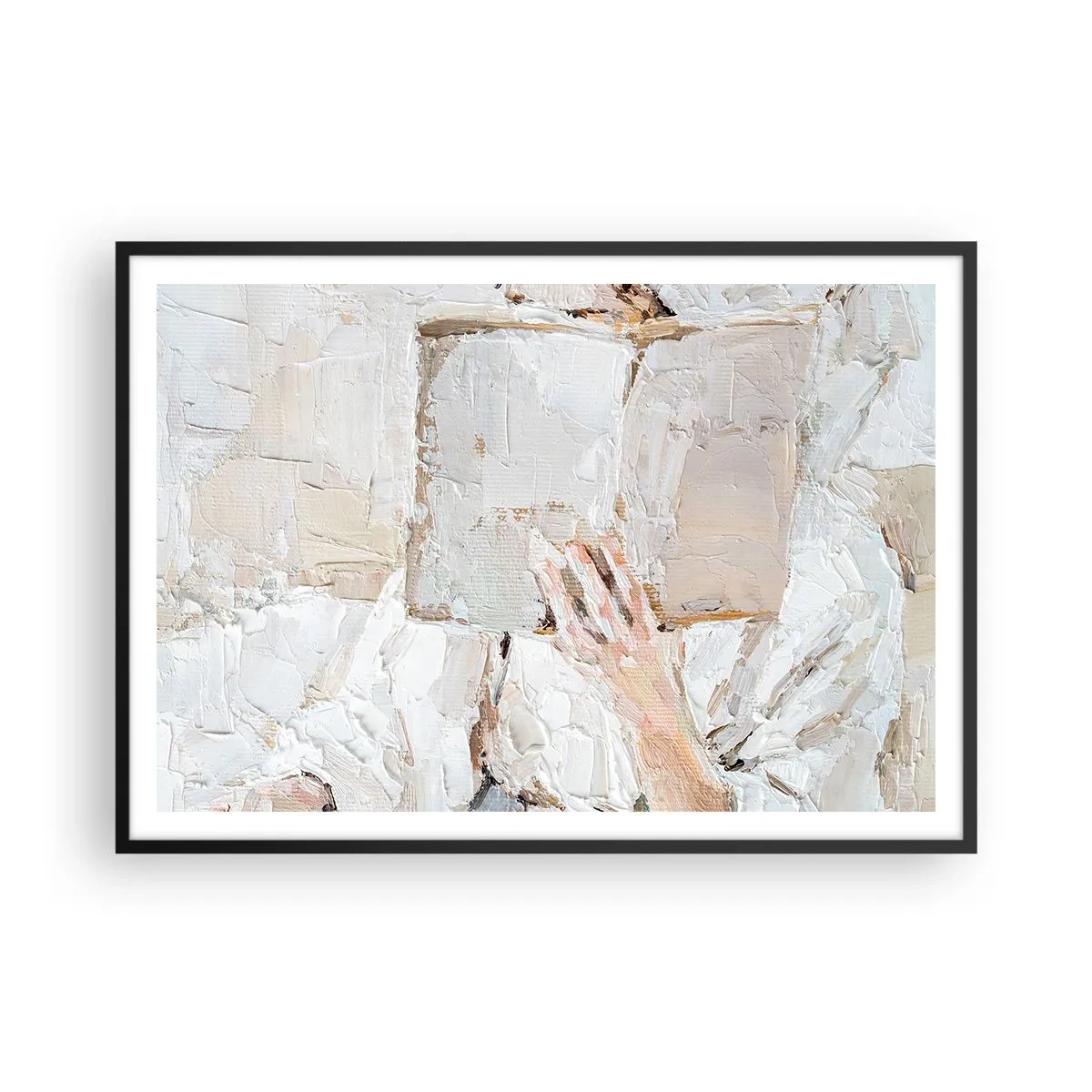 Pôster com moldura preta - Em outro mundo - 100x70 cm