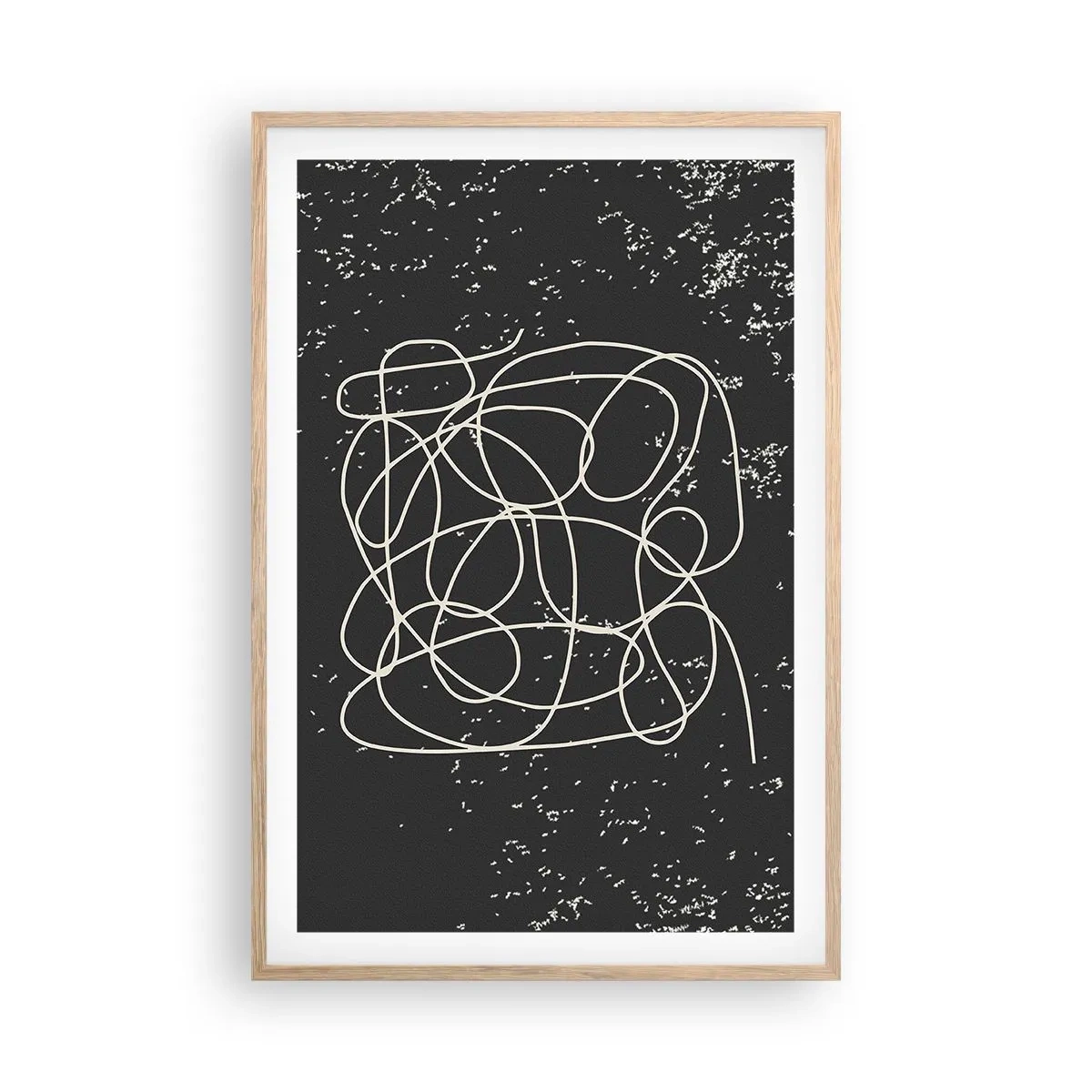 Pôster com moldura de carvalho claro - Pensamentos errantes - 61x91 cm