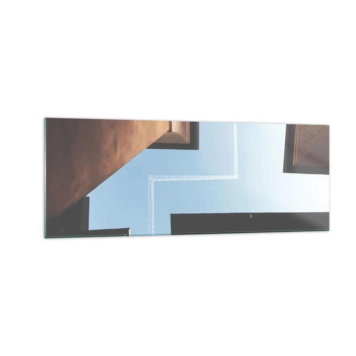 Quadro em vidro - Acima do labirinto da cidade - 140x50 cm