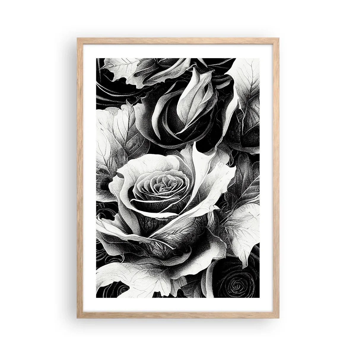 Pôster com moldura de carvalho claro - Sempre uma rainha - 50x70 cm