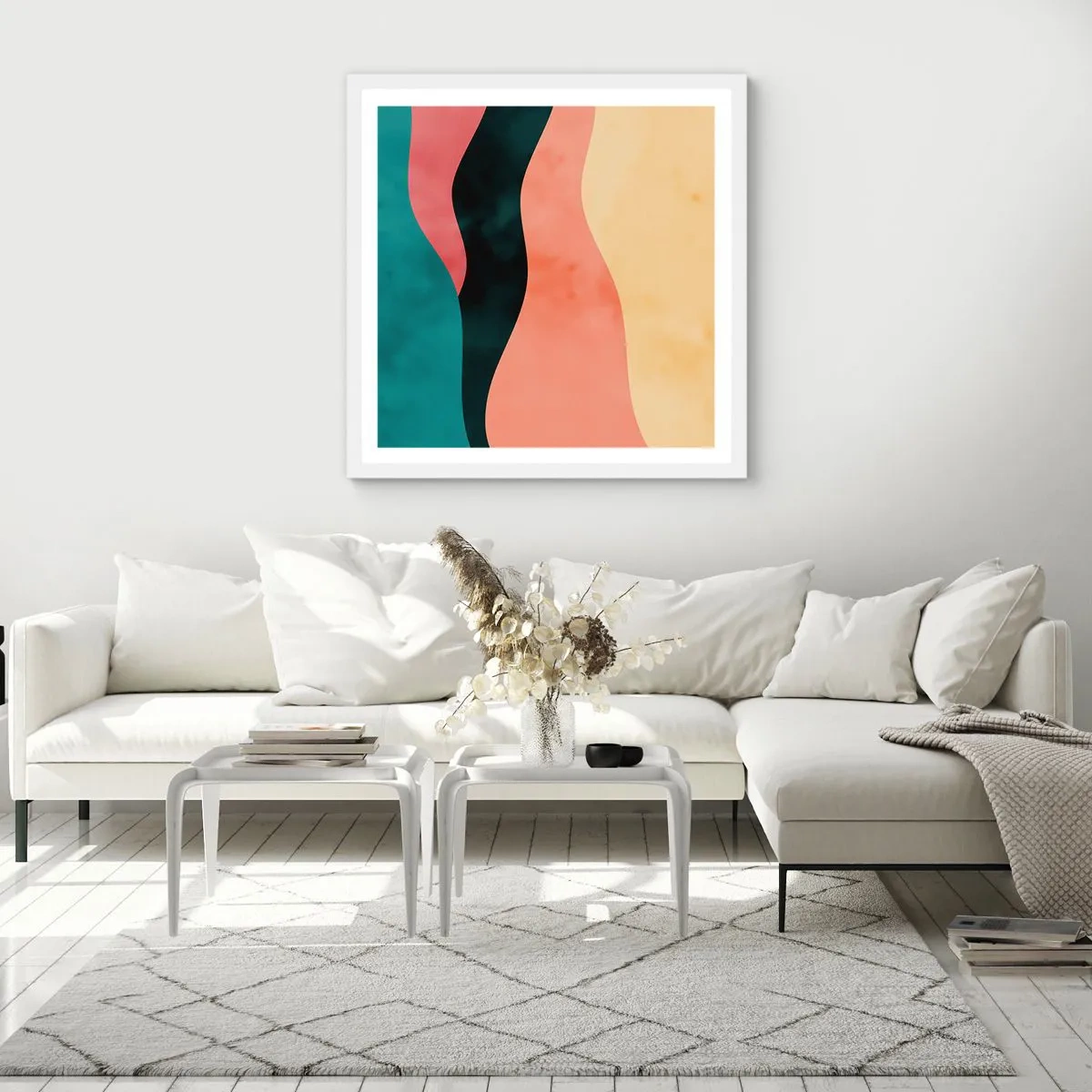 Pôster em moldura branca - Incompatibilidade compatível - 50x50 cm