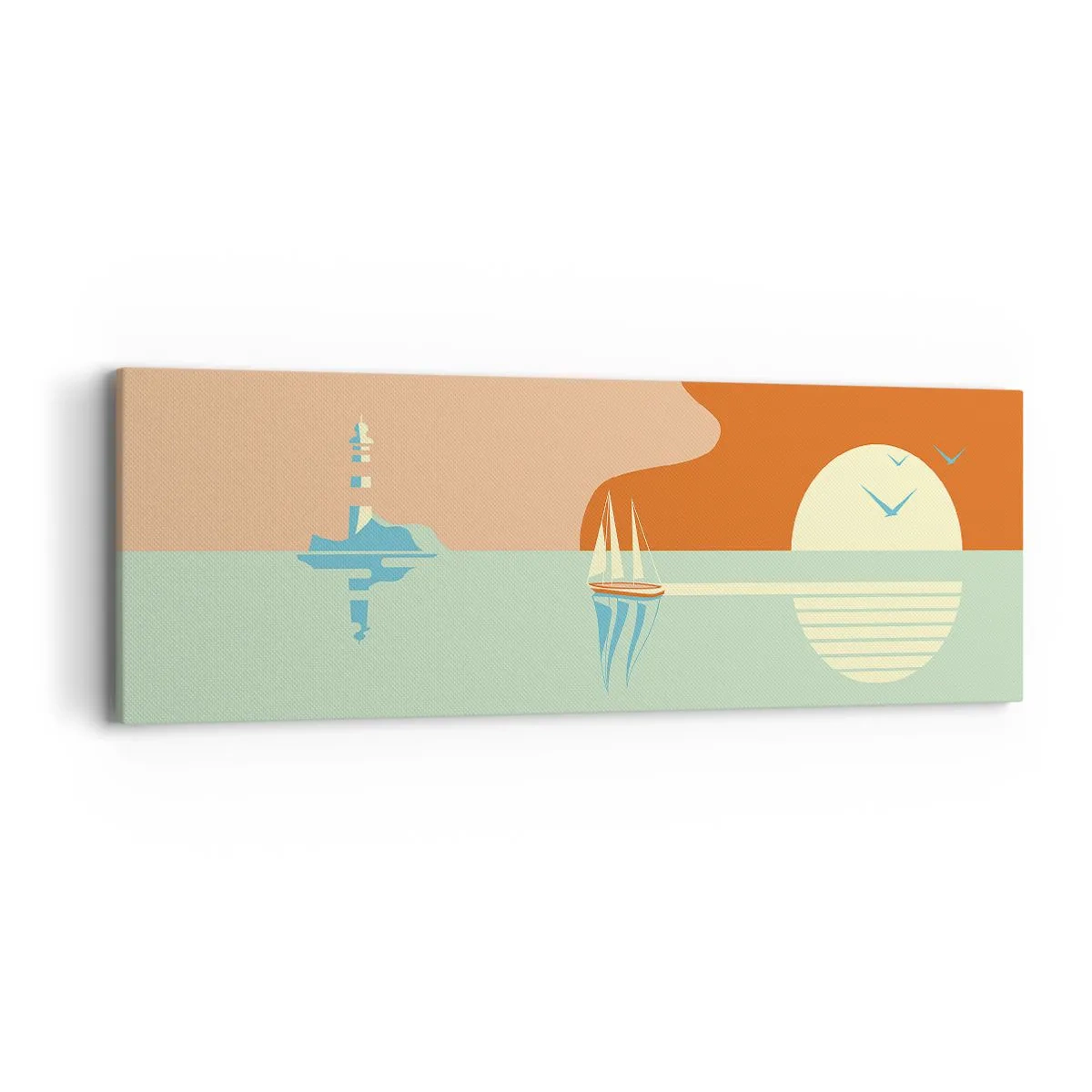 Quadro em tela - Uma paisagem marítima perfeita - 90x30 cm