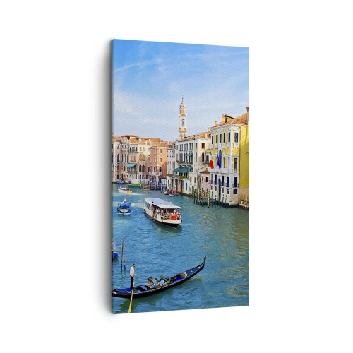 Quadro em tela - Tráfego único no mundo - 45x80 cm