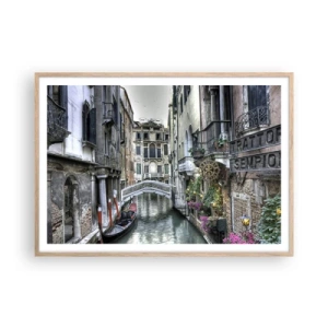 Pôster com moldura de carvalho claro - Há séculos em devaneio silencioso - 100x70 cm