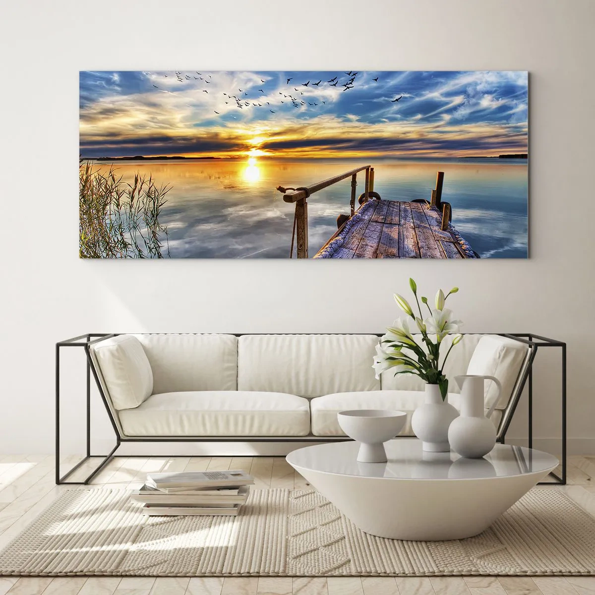 Quadro em vidro - O vento descansa - 100x40 cm
