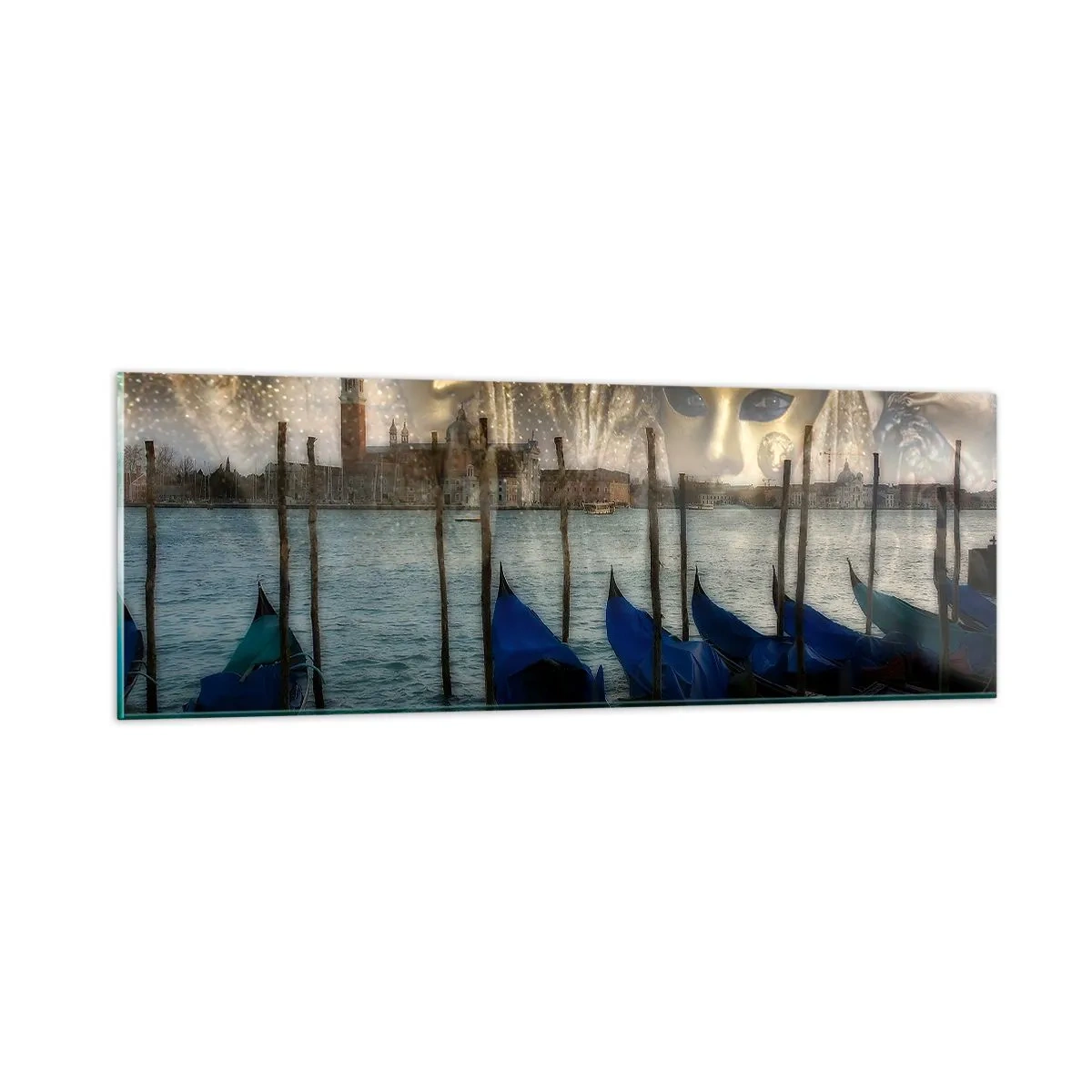 Quadro em vidro - Hora do Carnaval - 90x30 cm