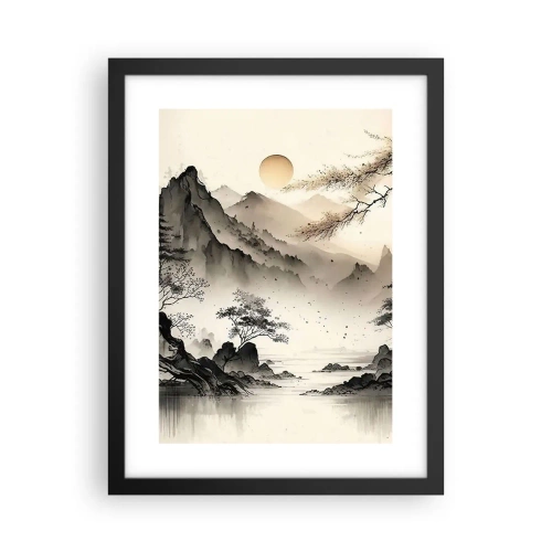 Pôster com moldura preta - O charme único do Oriente - 30x40 cm