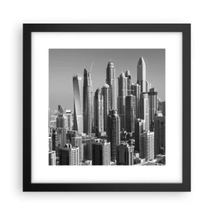 Pôster com moldura preta - A cidade sobre o deserto - 30x30 cm
