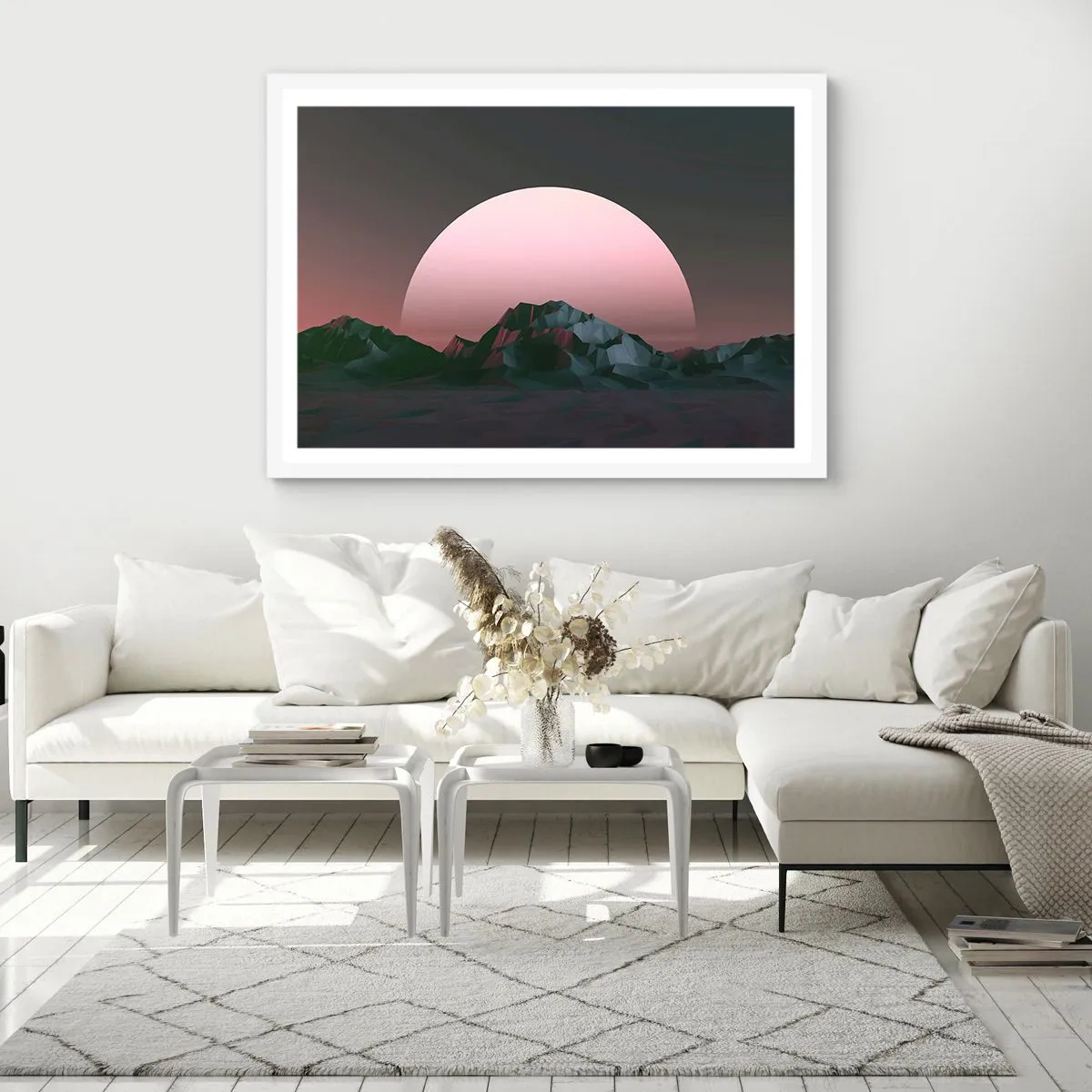 Pôster em moldura branca - Numa galáxia vizinha - 70x50 cm