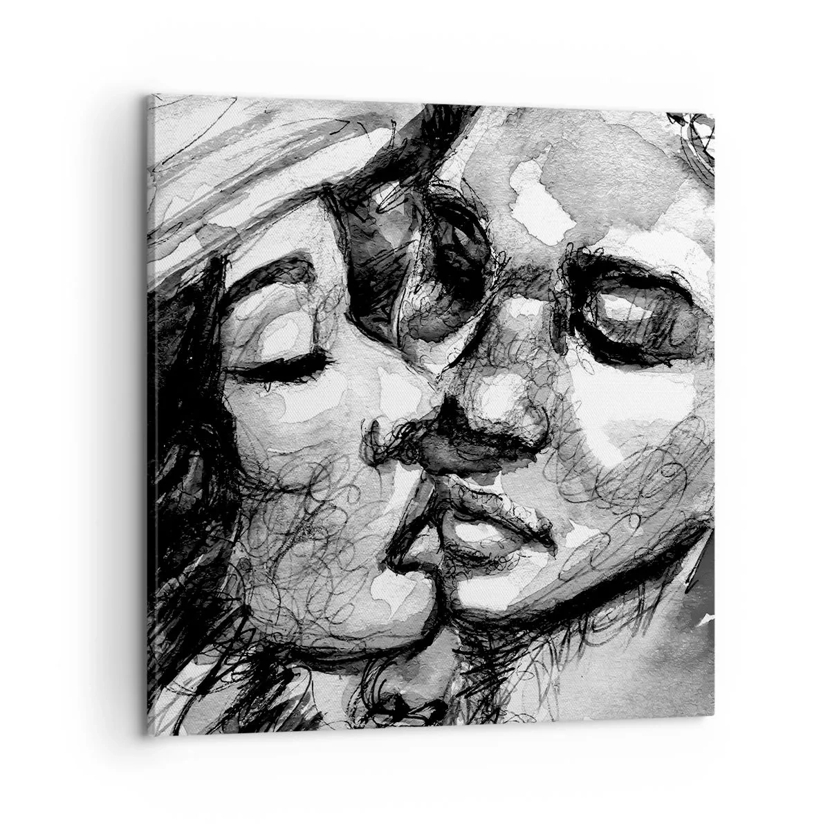 Quadro em tela - Um momento de ternura - 60x60 cm