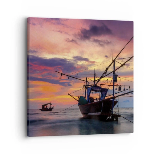 Quadro em tela - Noite exótica - 30x30 cm