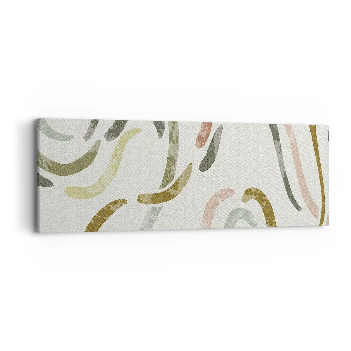 Quadro em tela - Uma alegre dança de abstração - 90x30 cm