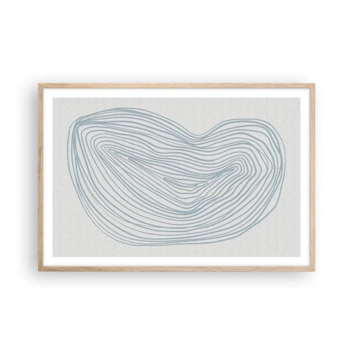 Pôster com moldura de carvalho claro - Deixe cair o sorriso - 91x61 cm