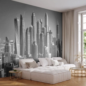 Papel de Parede Premium Sand - A cidade sobre o deserto - Arquitetura, Cidade, Dubai - 350x256 cm