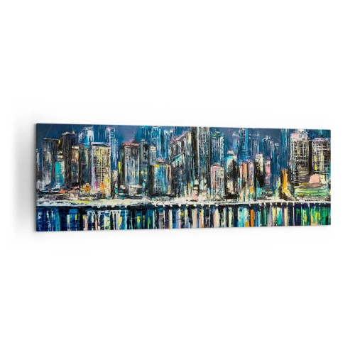 Quadro em tela - Cascata de luzes - 160x50 cm