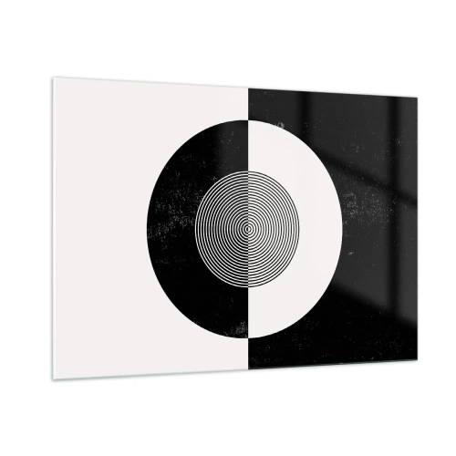 Quadro em vidro - Harmonia a preto e branco - 100x70 cm