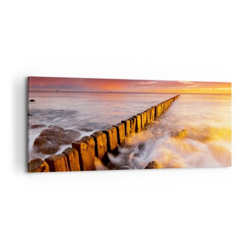 Quadro em tela - A suavidade das ondas - 100x40 cm