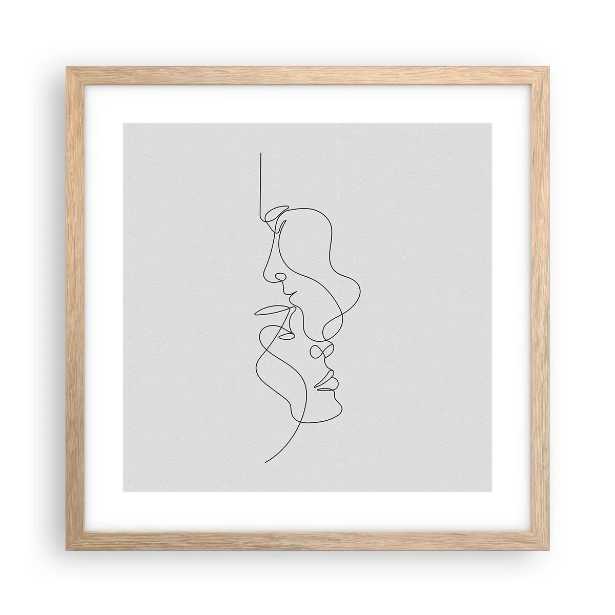 Pôster com moldura de carvalho claro - O calor dos desejos amargos - 40x40 cm