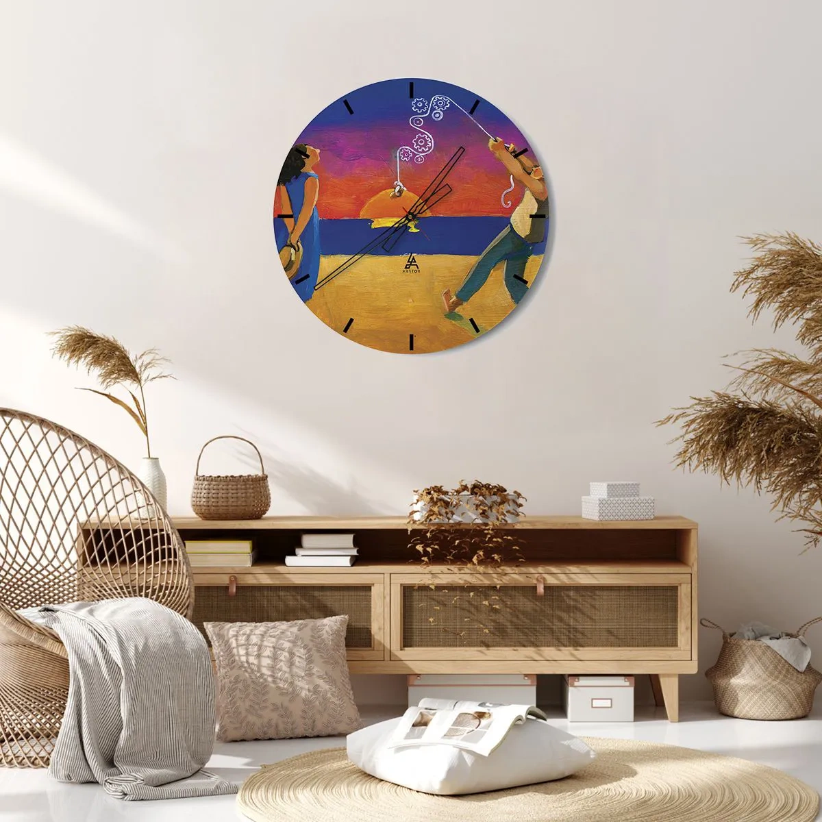 Relógio de parede - Relógio em vidro - Mais do que uma estrela do céu - 40x40 cm