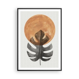 Pôster com moldura preta - Sempre o sol - 70x100 cm