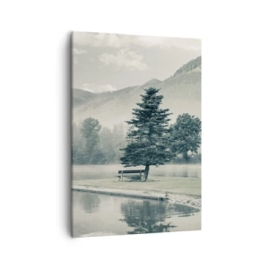 Quadro em tela - O lago ainda está a dormir - 50x70 cm