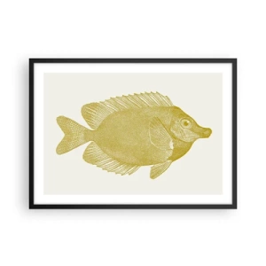 Pôster com moldura preta - Peixe e pronto - 70x50 cm