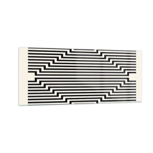 Quadro em vidro - Ilusão geométrica - 100x40 cm