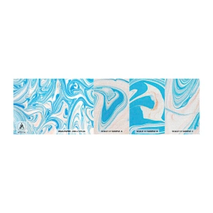 Amostra de papel de parede Premium Canvas - Derramado em turquesa - Abstração, Pedaço, Padrão Moderno - 100x30 cm