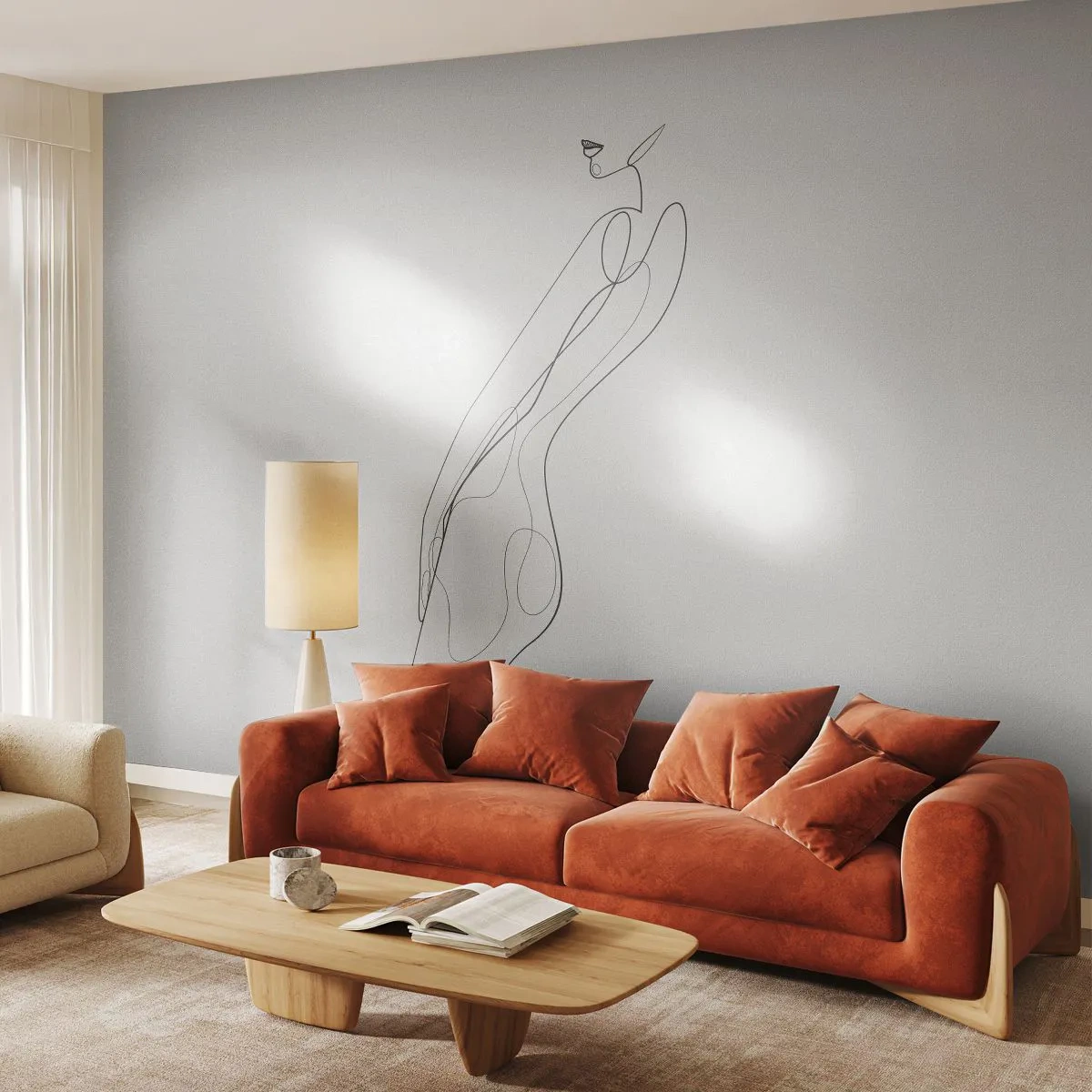 Papel de Parede Premium Sand - Apenas uma promessa - Mulher, Gráficos, Corpo de Mulher - 100x70 cm