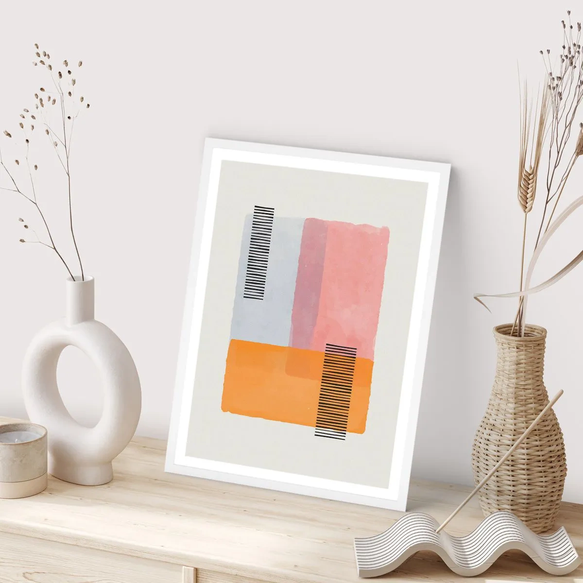 Pôster em moldura branca - De canto a canto - 40x50 cm