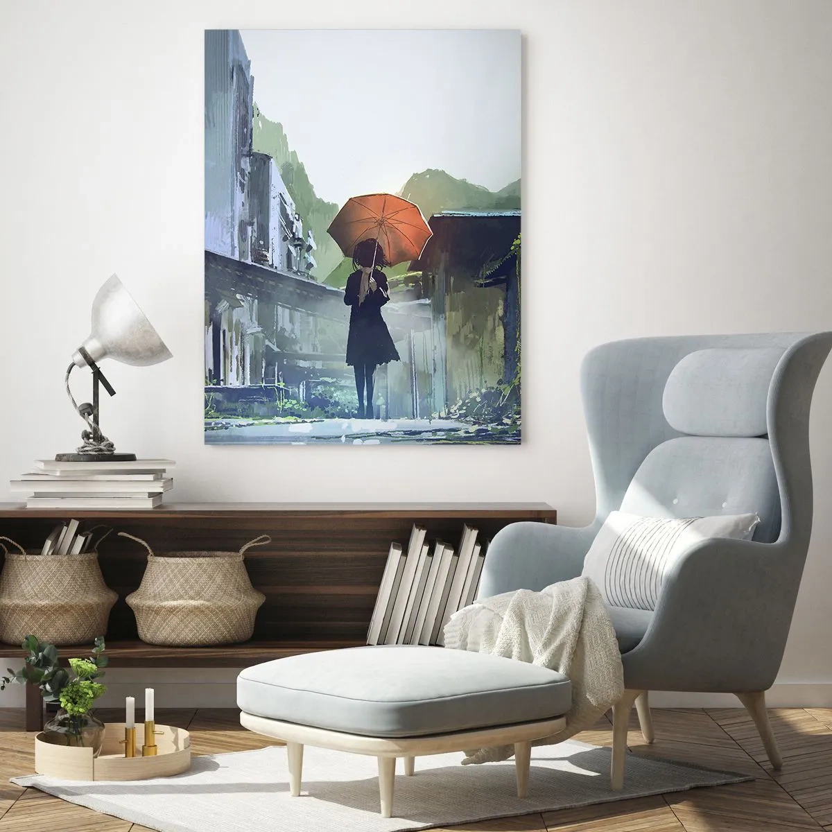 Quadro em vidro - Chuva revigorante - 70x100 cm