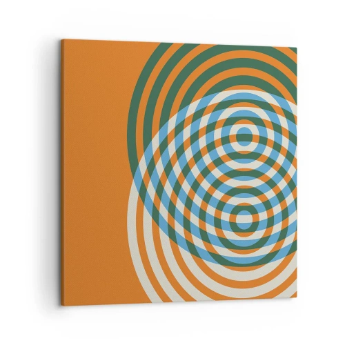 Quadro em tela - Variação circular abstrata - 50x50 cm