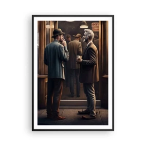 Pôster com moldura preta - Boa hora do dia - 70x100 cm